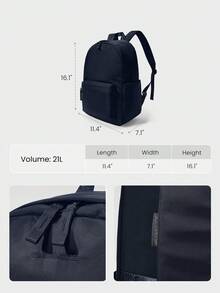 GLOWMODE Multi-Compartment Backpack Commuting Travel Exercise 21L - Navy Blue - View 7
