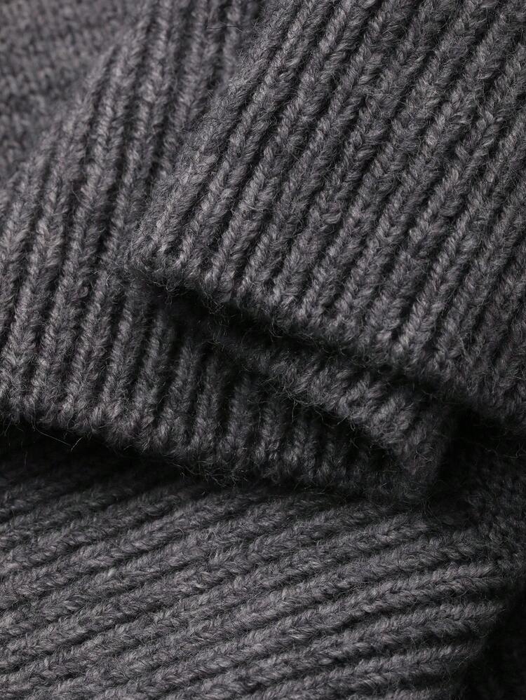 Young Girl Casual Letter Embroidery Contrast Color Collar Sweater, Autumn/Winter