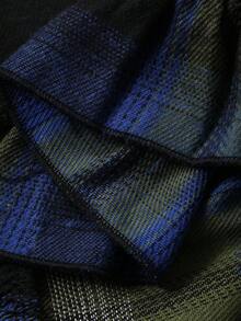 FRIFUL 格子荷叶边休闲宽松百搭日常女裙 - 藍色 - 查看 7