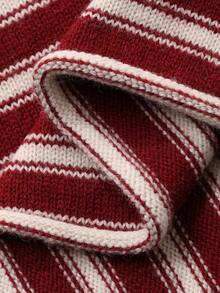 Livesso Áo len dài tay cổ tròn in họa tiết sọc thường ngày cho nữ, mùa thu - Màu Đỏ Sâu - Xem 7