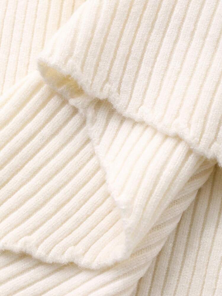 Women's Elegant Colorblock Bow Decor Faux Pocket Sweater Dress, Autumn