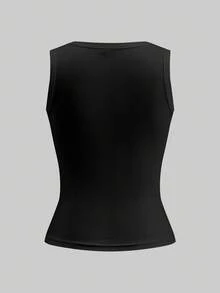 Tseoso 2pcs Women Casual Crew Neck Tank Top Set, Versatile For Daily Wear, 95% Cotton, Suitable For All Seasons Indoor And Outdoor, Vintage, Cute Summer Tops, Softgirl, Summer Outing Items, Home, Back To School, Fall Women Clothes, Versatile, - Multicolor - View 8