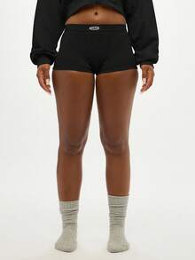 SUMWON WOMEN 无缝低腰三角内裤，日常穿着舒适贴身，圣诞礼物之选 - 黑色 - 查看 4