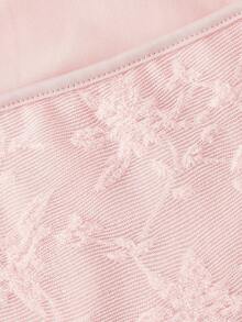 SHEIN MOD Váy bó sát cơ thể cổ chữ V tay loe buộc eo phía trước viền đuôi cá, màu hồng nhạt - Màu Hồng baby - Xem 3