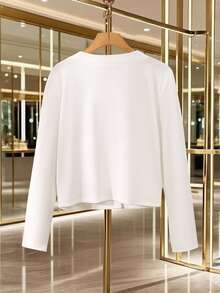 GlowEve 女士纯色纽扣设计长袖优雅夹克