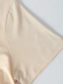 Sparklyn 3 件女童蝴蝶结印花腰部短袖 T 恤，灰色、粉色、黑色 - 咖啡棕 - 查看 4