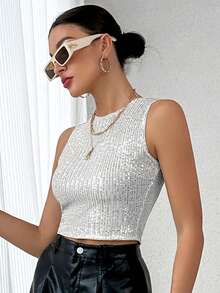 Siren Gaze 女用閃亮亮片背心