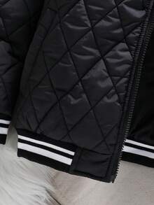 Mirajuku 男童钻石纹长袖棉衣，秋冬