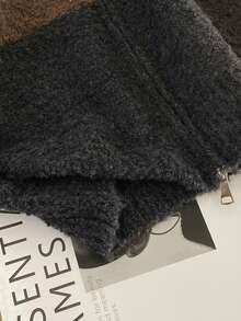 SHEIN 女士圆领前开条纹长袖宽松针织毛衣 TL-68 - 彩色 - 查看 4