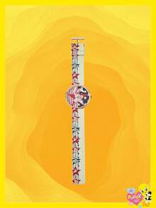 LOONEY TUNES X SHEIN Montre à quartz à motif rayé et lapin de dessin animé