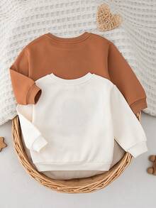 Loomiva Bộ 2 áo len dài tay cổ tròn in họa tiết động vật hoạt hình cho bé gái và quần lưng thun - Nhiều màu - Xem 6