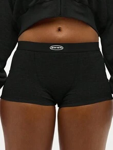 SUMWON WOMEN 无缝低腰三角内裤，日常穿着舒适贴身，圣诞礼物之选 - 黑色 - 查看 1