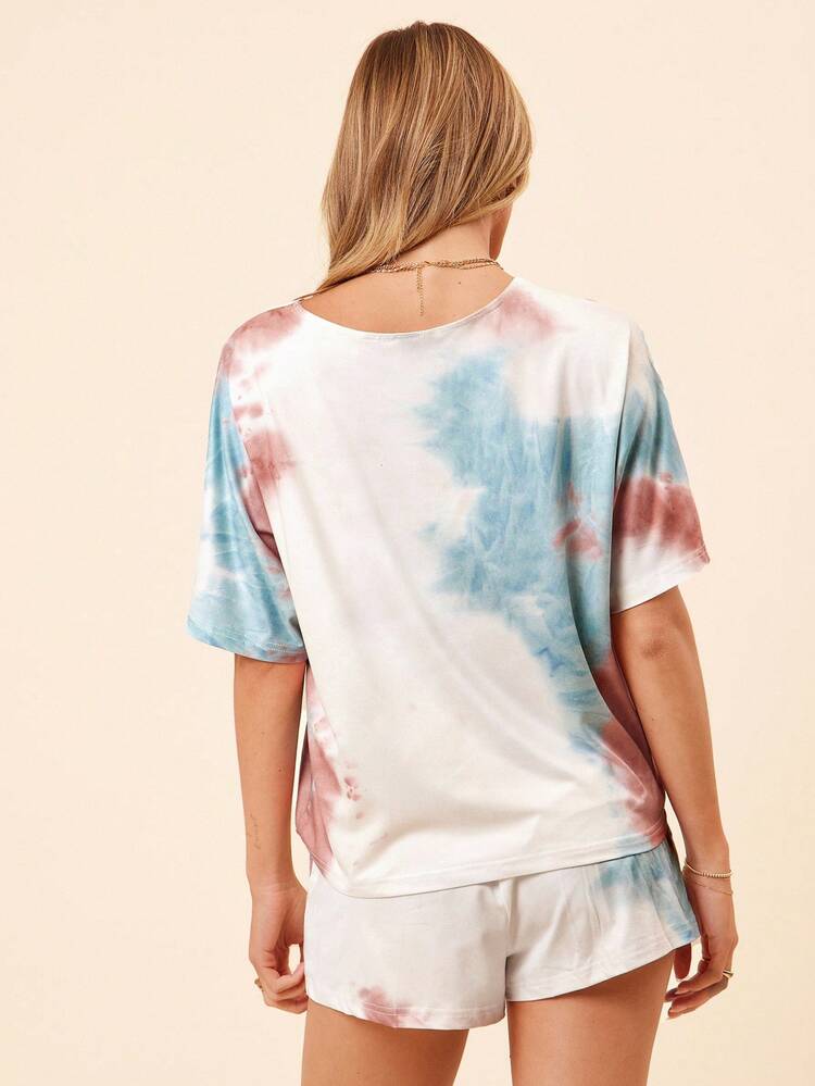 Damska odzież dwuczęściowa Węzeł Barwnik do krawata Casual