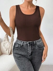 Xyvia Chaleco de unicolor casual con forro térmico, otoño/invierno