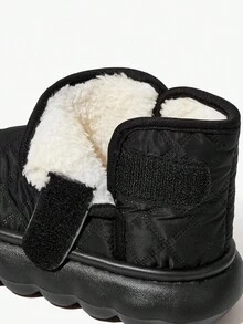 JNSQ Children's Comfortable & Fashionable Casual Solid Color Warm Snow Boots, Lightweight Outdoor Boots For Winter - Black - View 8