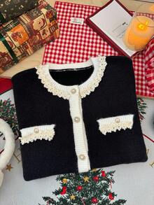 DAZY Christmas Tween Girl Fall Clothes Tween Girls Cardigan - Black - View 3