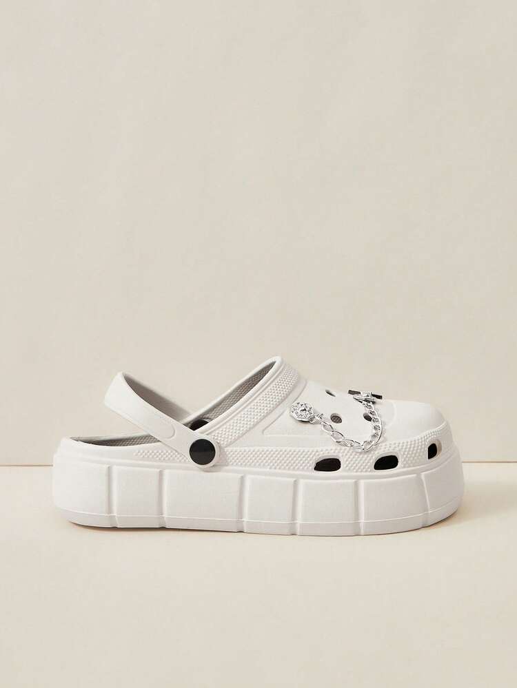Modische Damenschuhe mit Hohldesign und abnehmbarer Strass-Dekoration für Sommerurlaub, Sommerschlussverkauf, Weihnachten, Herbst, Neujahr