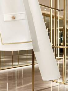 GlowEve 女士纯色纽扣设计长袖优雅夹克