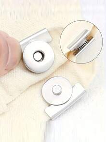 4pcs Metal Magnetic Snap Button, 20*7mm (0.79*0.29in), 4 Colors, Magnetic Clasp For Canvas Bags, Wallets, Handbags And Garments, DIY Craft Accessories