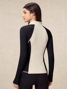 OutZeal 女士健身服运动夹克普拉提套装撞色紧身运动上衣 - 彩色 - 查看 7