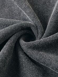 Coolane Women's Daily Wear Essentials Knit Stretchy Comfy Asymmetrical Neck Long Sleeve Tops And Wide Leg Sweatpants Tracksuit Two Pieces Outfits - Black - View 7