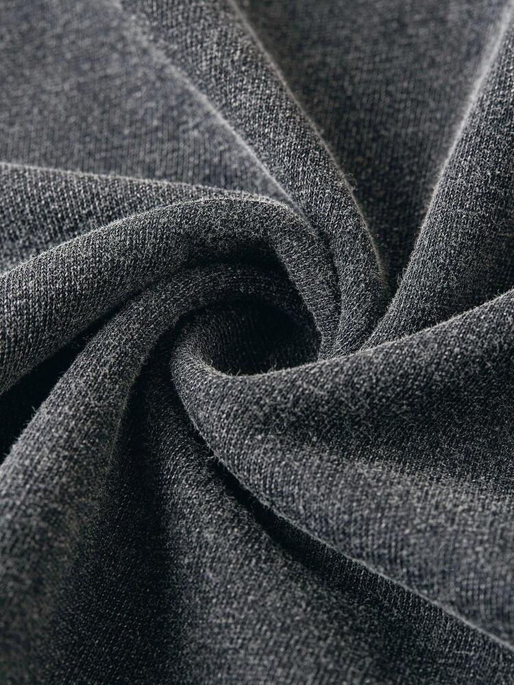 Coolane 女性の日常着必需品 ニット ストレッチ 快適 非対称ネック 長袖トップス ワイドレッグスウェットパンツ トラックスーツ 2点セットアウトフィット - ブラック - 見る 7