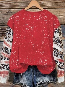 EMERY ROSE Women's Snowman Slogan Print Crew Neck Long Sleeve Christmas Sweatshirt, Autumn/Winter - Multicolor - View 2