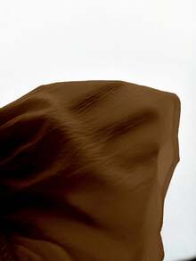 Elenzga Plus Size Women Strapless Textured Knitted Tube Peplum Top, Back Drawstring Design, Fashionable Casual Sexy Blouse, Suitable For Spring Summer Wear