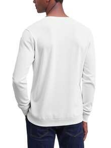 Men's Long Sleeves Sweatshirt White - White - View 2