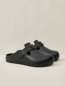 Cuccoo Women's Fashion Black Slip-On Wedge Sandals, Comfortable & Convenient House Slippers, Ideal For Beach & Vacation For Casual Beach Style For Christmas - Black - View 5