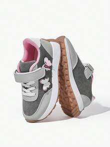 JNSQ 1 Pair Of Butterfly Fun Cute Splicing Basic Casual Fashion Lightweight Suitable For Spring, Summer, Autumn And Winter Girl's Sports Shoes Kids Shoes School Running Shoes