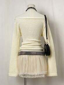 EgrlEra Jeanoir Sexy Damen Top mit einem Träger und Schleife