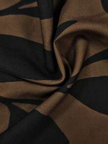 Franclia Women's Summer Jumpsuit With Waist Cinching, Wide Leg Pants Set, Botanical Print Romper - Brown - View 3