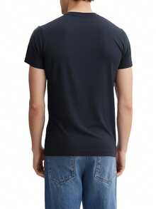 Diesel T-Diegos-K30 Men's T-Shirts Navy Blue - Navy Blue - View 2