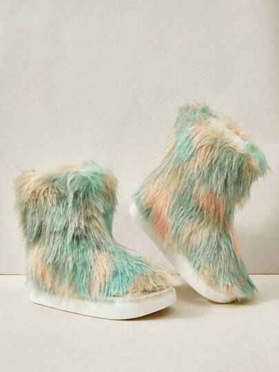 Cuccoo 女士户外时尚百搭街头风格防水家居鞋，舒适保暖防滑冬季雪地靴