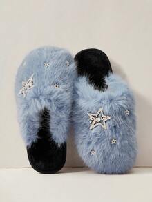 Cuccoo Women's Casual Slip-On House Slippers, Minimalist & Fashion For Daily Wear For Christmas And New Year Holiday Vibe Fall And Winter