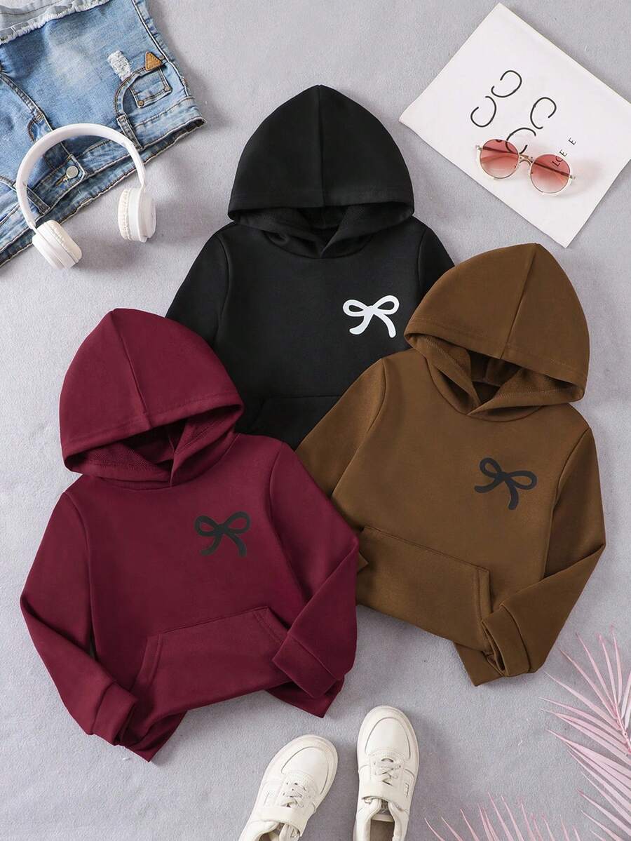 Sparklyn 3件套少女经典百搭舒适卫衣套装，秋冬季 - 彩色 - 查看 1