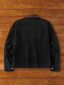 HIMLAND Men's Casual Denim Effect Shacket, Suitable For Everyday Wear, For Fall Winter