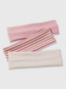 3Pcs pink stripes