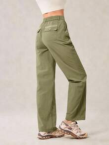 OutZeal 女式防水口袋松紧腰喇叭裤户外徒步露营秋冬