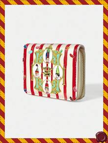 HARRY POTTER X SHEIN 女士 1 件糖果印花拉链小钱包、零钱包 - 彩色 - 查看 2