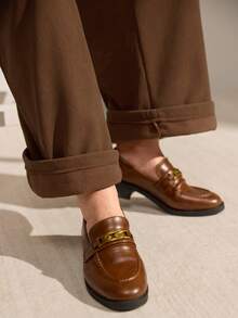 Momelise 大码女式宽松直筒复古灯芯绒裤，休闲百搭 - 咖啡棕 - 查看 7