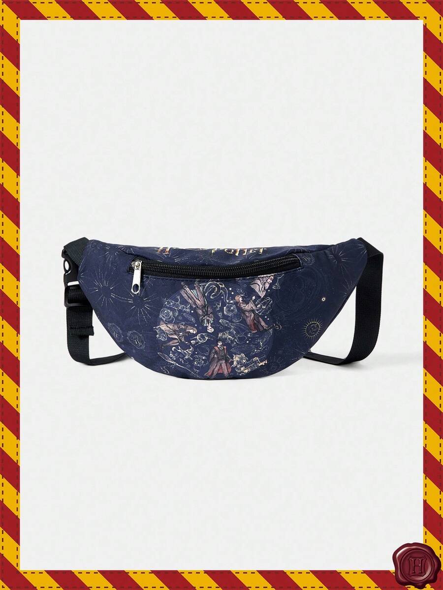 HARRY POTTER X SHEIN 图形防水可调节腰包 - 星空色 - 查看 1