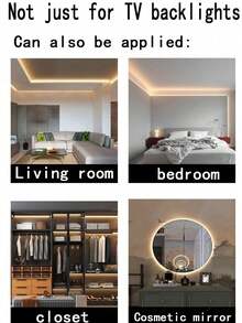 Bande lumineuse LED, 2m/3m/5m, lampe décorative pour arrière-plan de télévision, éclairage intérieur, lampe de bureau, éclairage de miroir, éclairage d'armoire