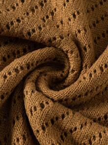 Glamine فستان كاميل مُحبوك بتصميم أمامي مفتوح، إكسسوارات معدنية، حاشية شرابة، جذاب وإغراء للنساء