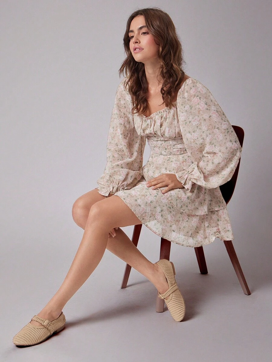 Solezae Giày búp bê Mary Jane Ballet Flat móc Raffia dành cho nữ - Màu be - Xem 1