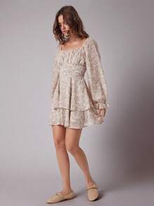 Solezae Giày búp bê Mary Jane Ballet Flat móc Raffia dành cho nữ - Màu be - Xem 4