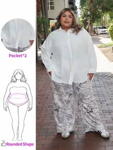 Enliva Áo sơ mi trắng dài tay cài nút cơ bản, rộng rãi, thoải mái, mùa thu đông cho nữ cỡ lớn, áo cánh nữ, áo oversize, phong cách Old Money, áo cánh công sở cho nữ, quần áo mùa thu, áo sơ mi xẻ tà cao, áo sơ mi trắng dài tay cơ bản, dạ hội, trang phục sân bay cho nữ - trắng - Xem 1