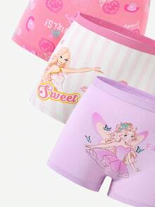 6件套女童纯棉可爱猫咪和心形印花内裤套装 - 彩色 - 查看 6