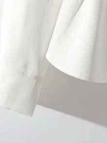 Franclia Women's Fashionable Polo Collar Zipper Design Pleated Cinched Waist Long Sleeve Jacket